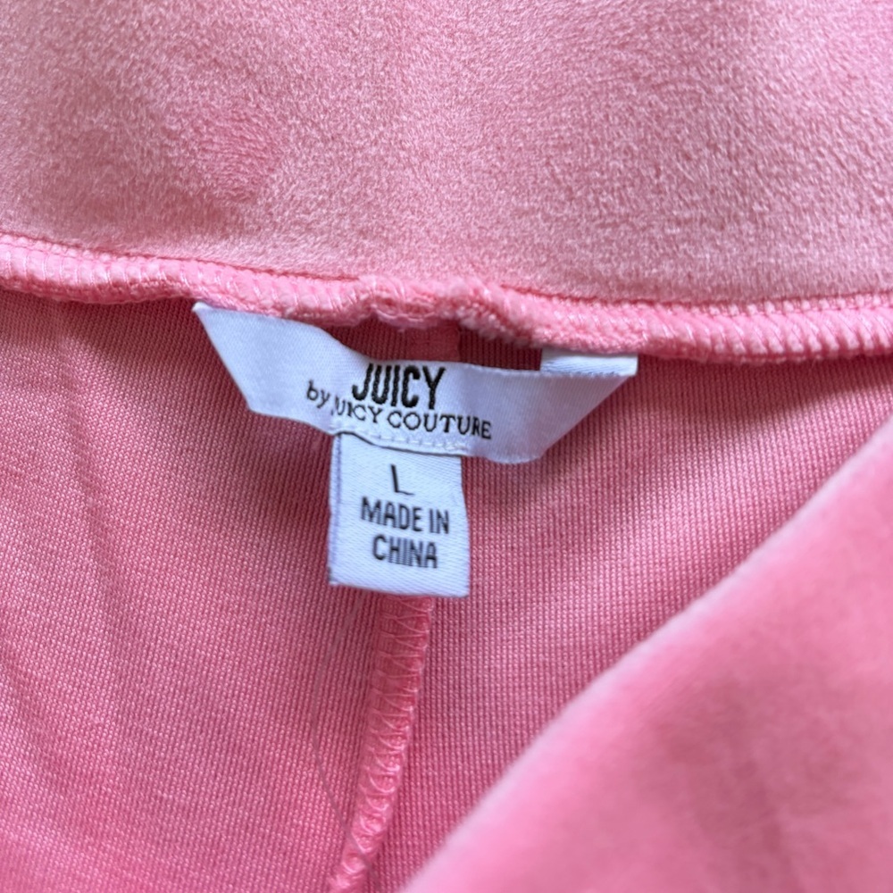 NWT Juicy Couture Large Velour Pink Shorts With Pockets - Picture 5 of 7